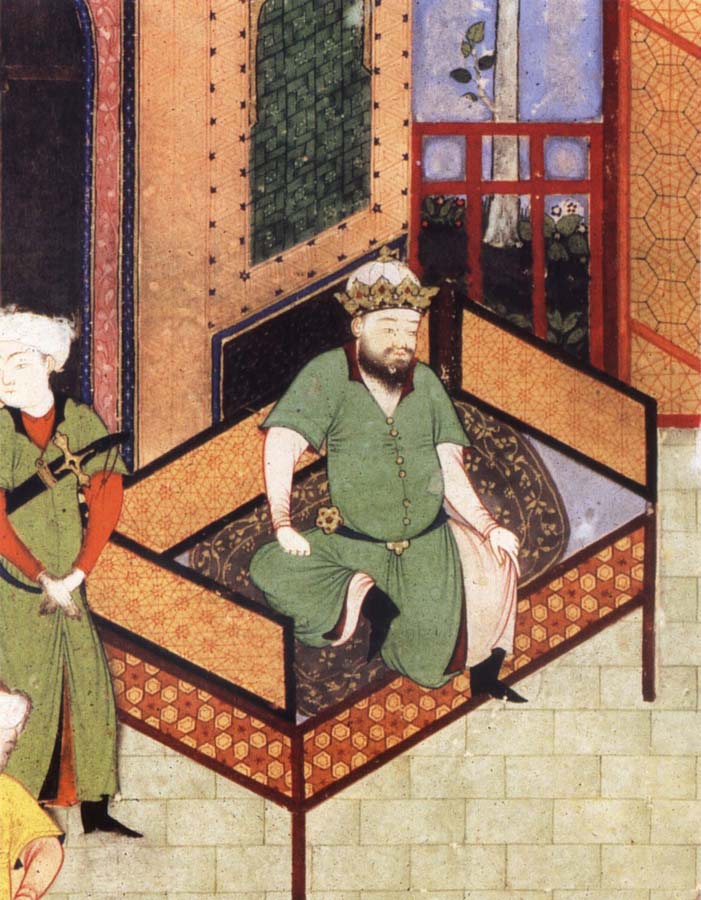 Sultan Husayn on this throne